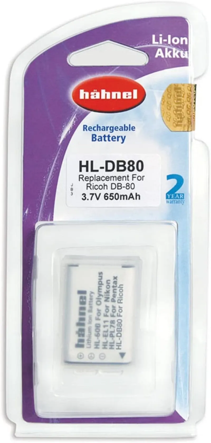 Hahnel HL-DB90 Replacement Battery Ricoh DB-90