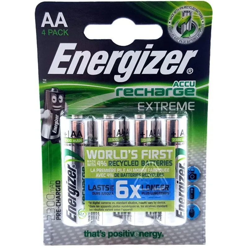 ENERGIZER RECHARGEABLE 2300 MAH AA 4 PACK