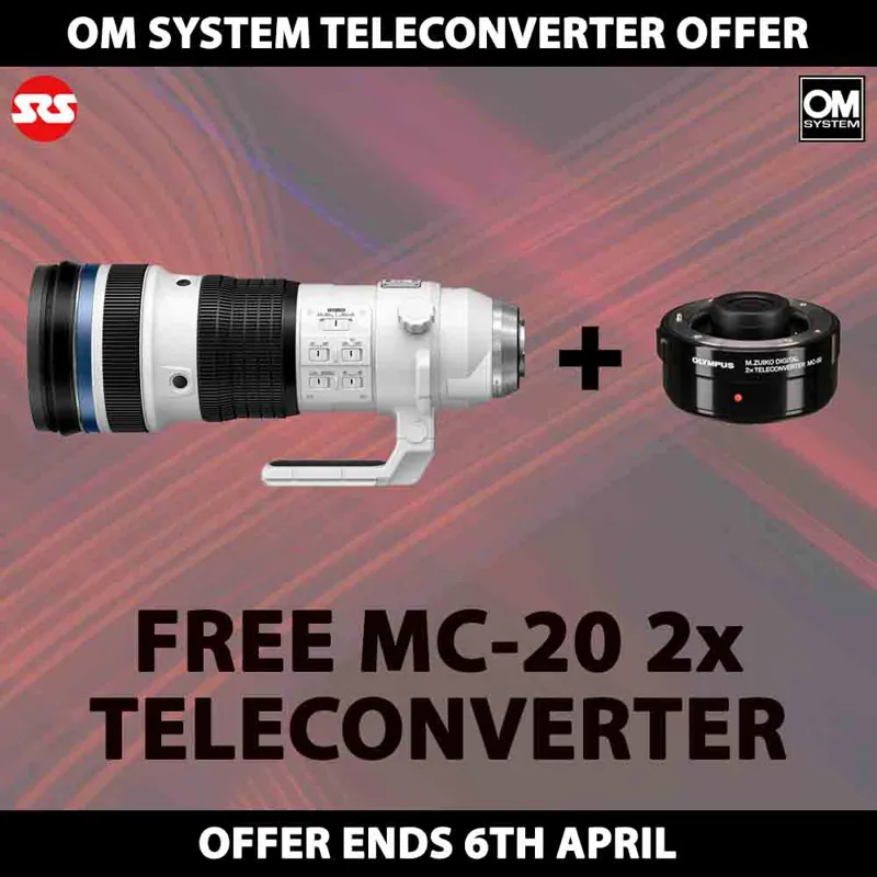 OM System M.Zuiko Digital ED 150-400mm f4.5 TC1.25x IS PRO Lens - FREE TELECONVERTER!