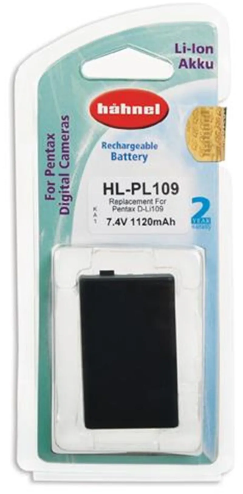 Hahnel HL-PL109 Replacement Battery Pentax D-Li109