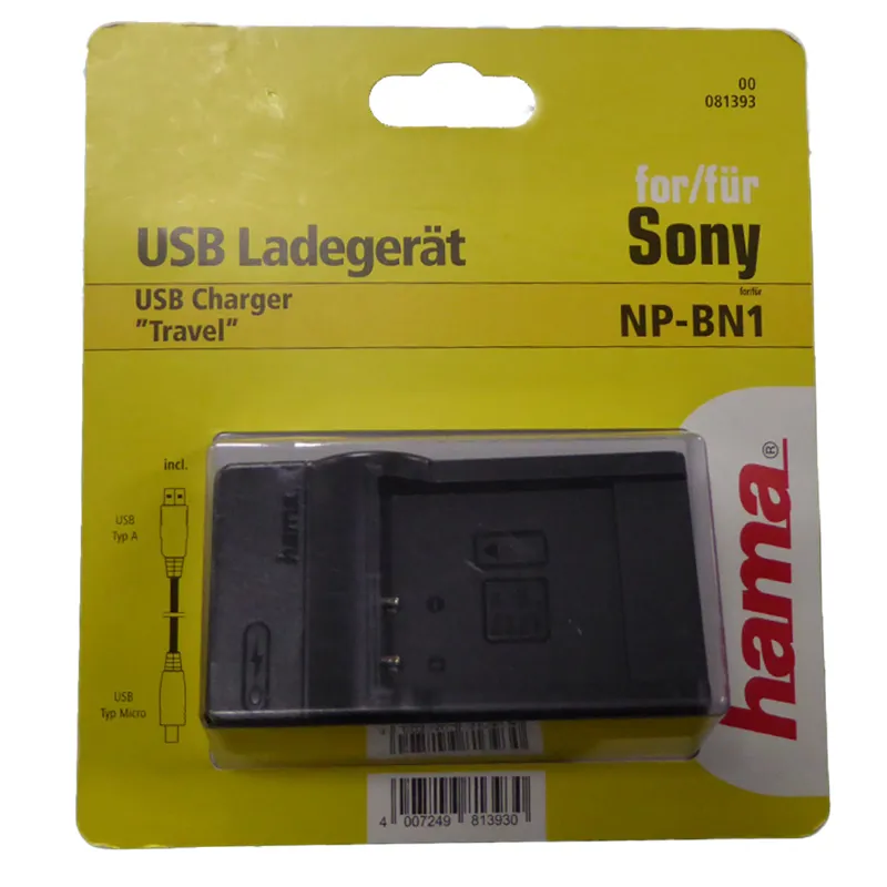 Hama USB Travel Charger for Sony NP-BN1 Battery