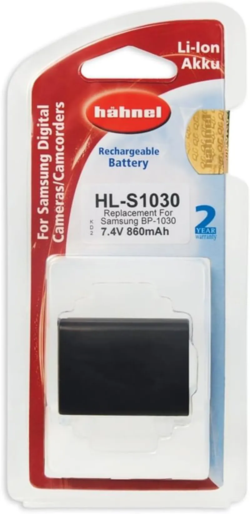 Hahnel HL-S1030 Replacement Battery Samsung BP-1030