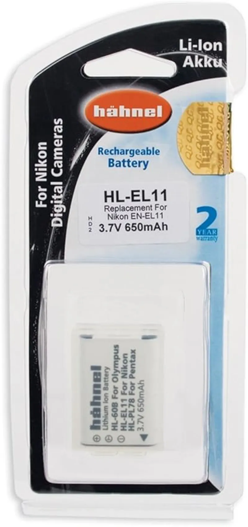 Hahnel HL-EL11 for Nikon EN-EN11 Lithium Ion Rechargeable Battery