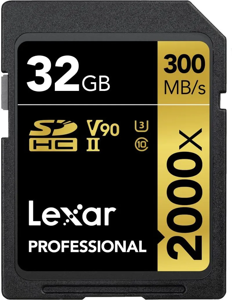 Lexar 32GB V90 2000x 300MB sec Professional UHS-II SDHC Card