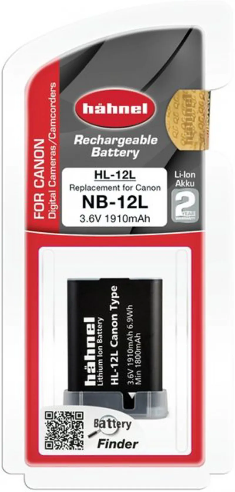 Hahnel HL-12L for Canon NB-12L Lithium Ion Rechargeable Battery