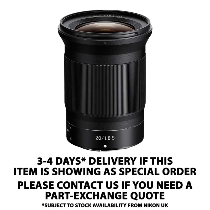 Nikon Nikkor Z 20mm f/1.8 S Lens 