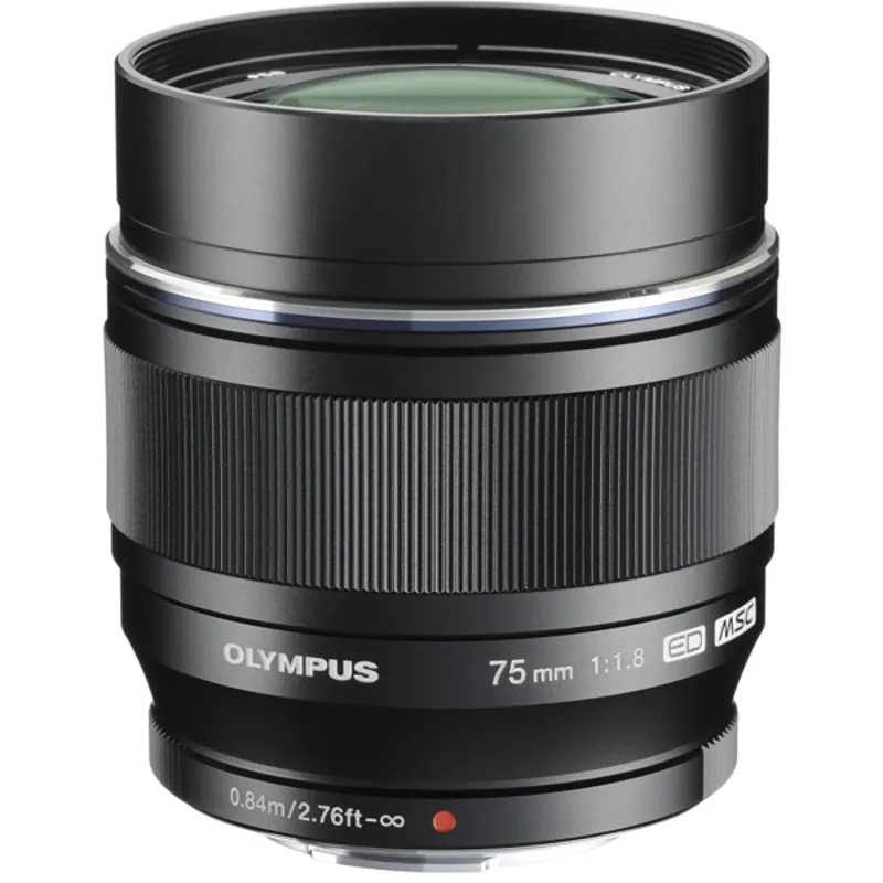 Olympus M.Zuiko Digital ED 75mm F1.8 Lens in Black