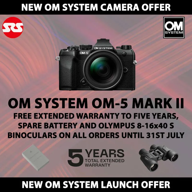 OM System OM-5 Mark II Body in Black 12-45mm f4 PRO Len