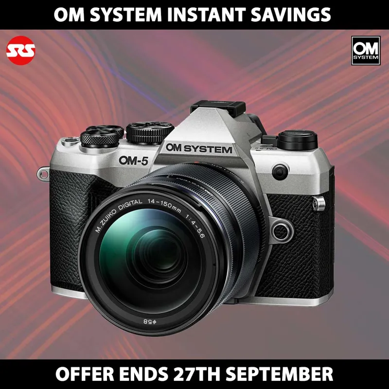 OM System OM-5 Mark II Body in Silver + M.Zuiko 14-150mm f4-5.6 II Lens - INSTANT SAVING UNTIL 27TH SEPTEMBER