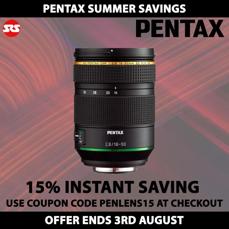 Pentax HD DA 16-50mm F2.8 ED PLM AW Lens - INSTANT SAVING WITH COUPON CODE