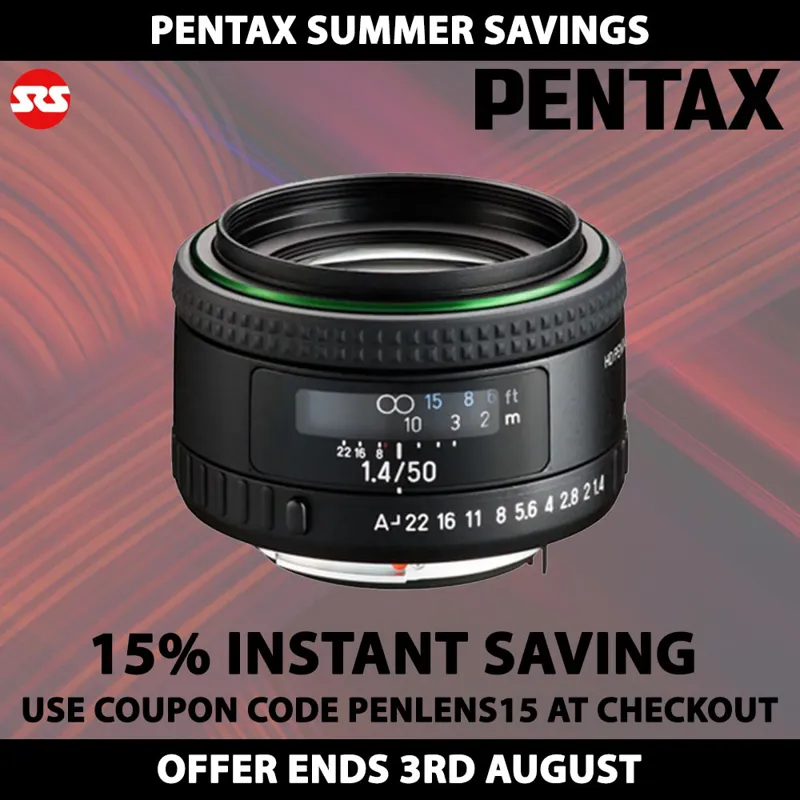 Pentax HD FA 50mm f1.4 Lens - INSTANT SAVING WITH COUPON CODE
