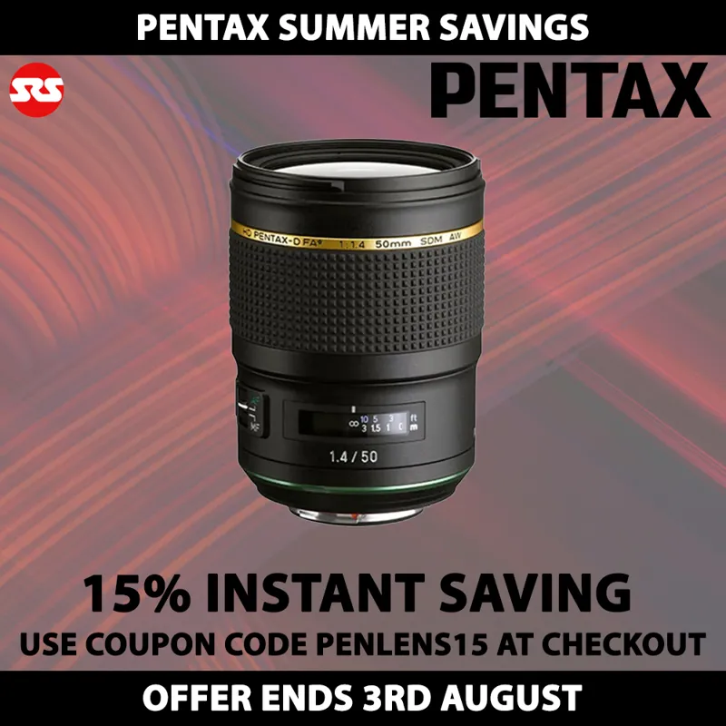 Pentax HD Pentax-D FA 50mm F1.4 Lens - INSTANT SAVING WITH COUPON CODE