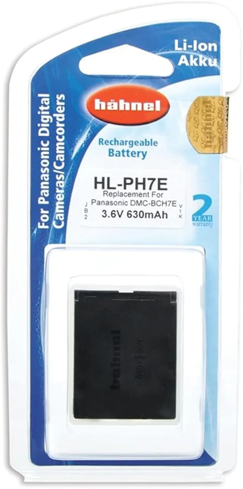 Hahnel HL-PH7E Replacement Battery Panasonic DMW-BCH7E