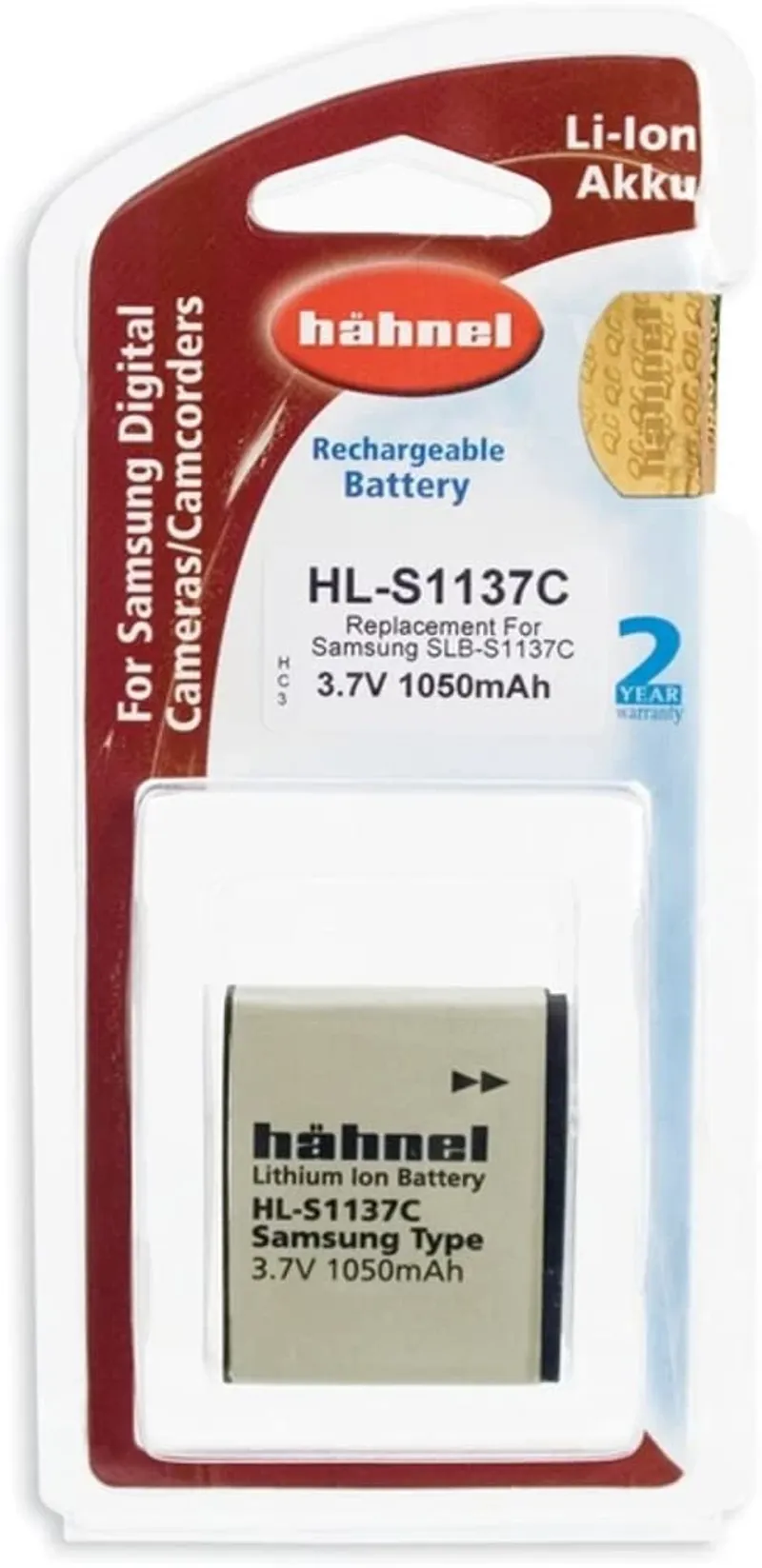 Hahnel HL-S1137C Replacement Battery Samsung SLB-S1137C