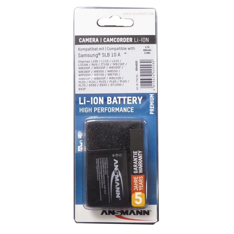 Ansmann Samsung SLB 10A Lithium-Ion Camera Battery