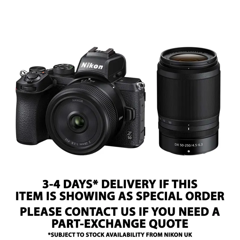 Nikon Z 50 Camera with Z DX 16-50mm and 50-250mm Lenses